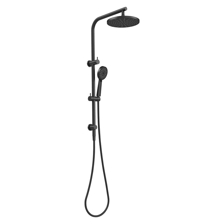 Vivid Slimline Twin Shower - Matte Black