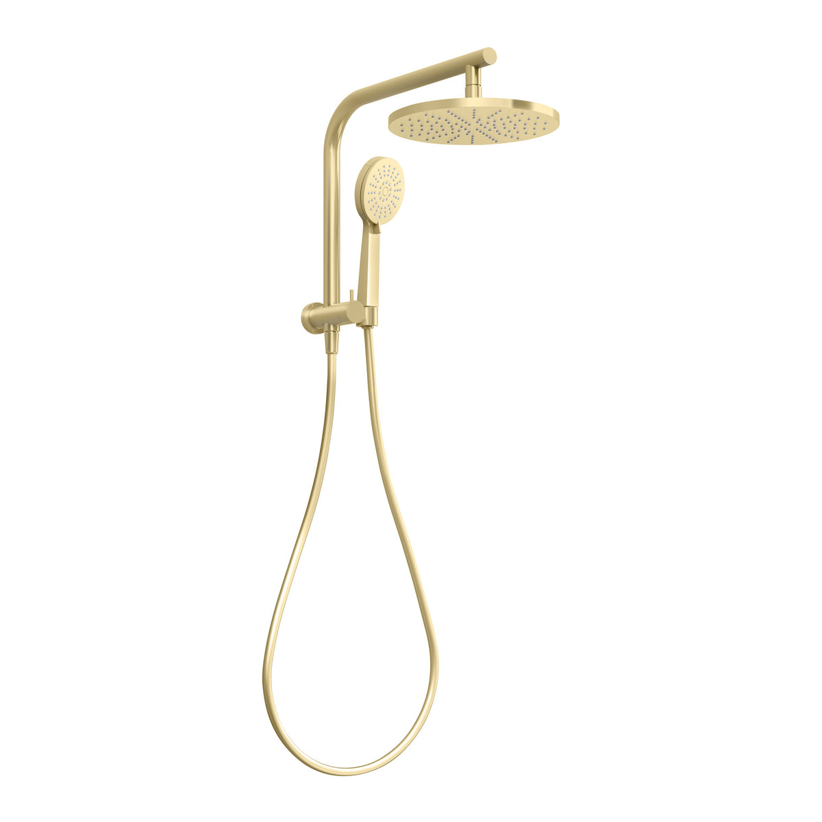 Vivid Slimline Compact Twin Shower - Brushed Gold