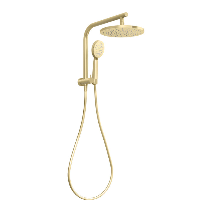 Vivid Slimline Compact Twin Shower - Brushed Gold