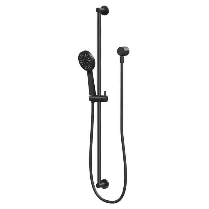 Vivid Slimline Extended Rail Shower - Matte Black