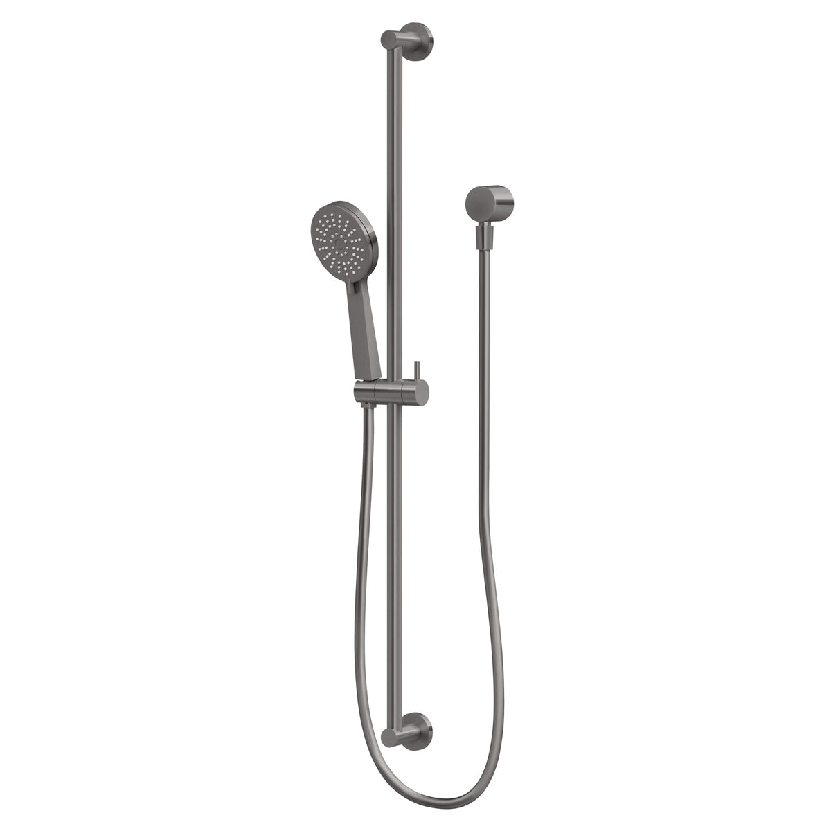 Vivid Slimline Extended Rail Shower - Brushed Carbon