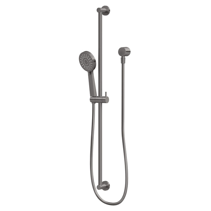 Vivid Slimline Extended Rail Shower - Brushed Carbon