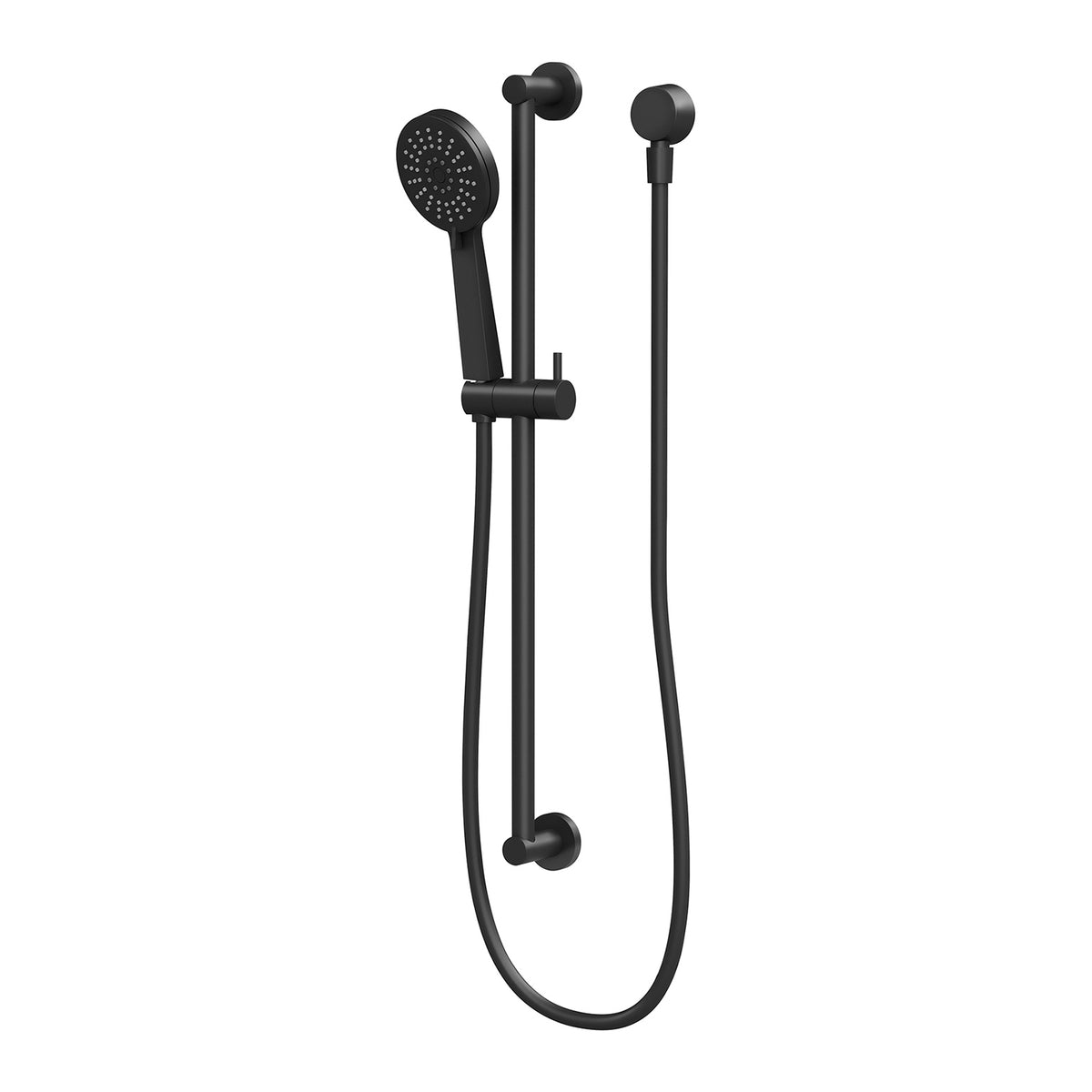 Vivid Slimline Rail Shower - Matte Black