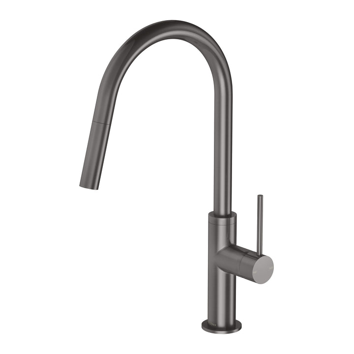 Vivid Slimline Pull Out Sink Mixer 200mm - Lead Free - Brushed Carbon