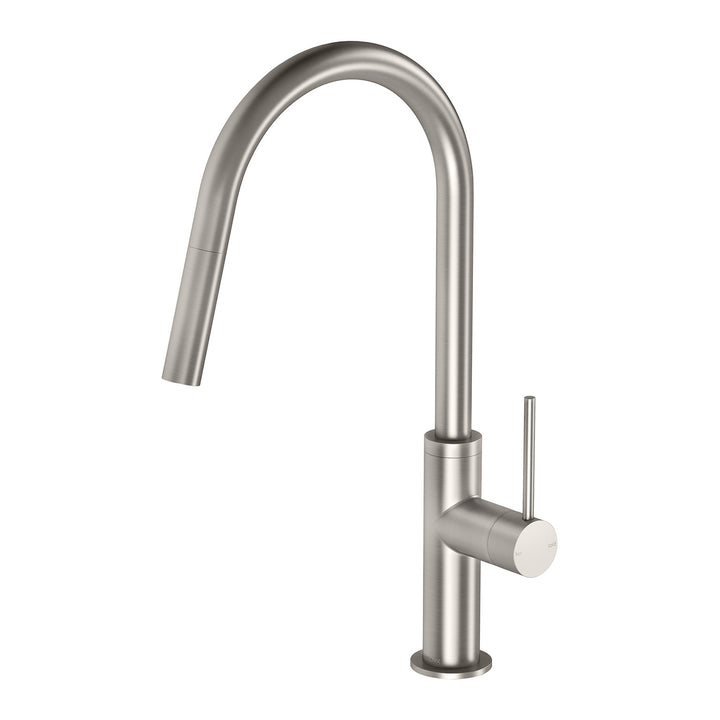 Vivid Slimline Pull Out Sink Mixer 200mm - Lead Free - Brushed Nickel