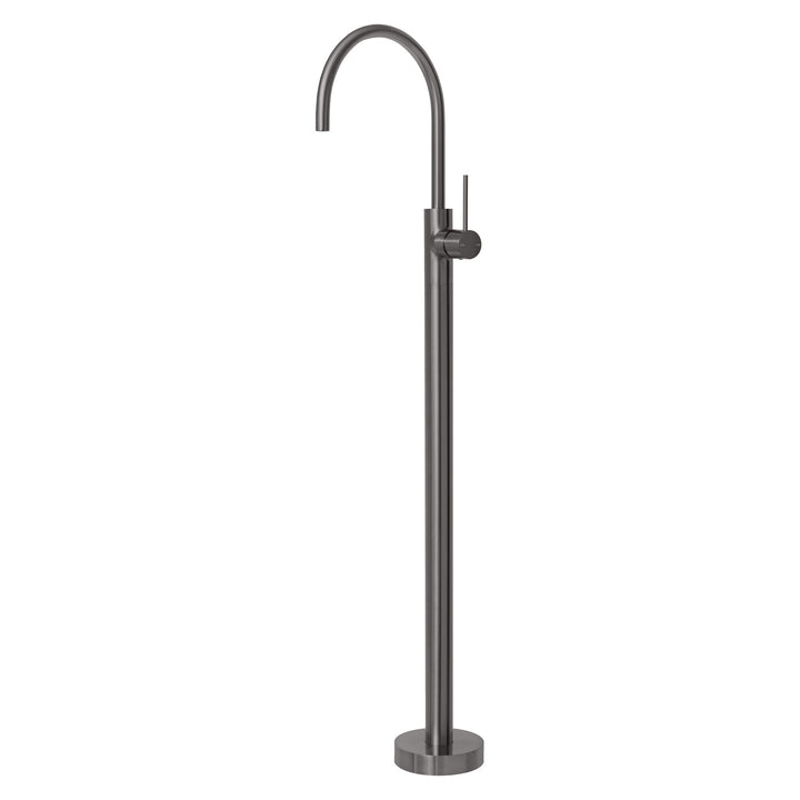 Vivid Slimline Floor Mounted Bath Mixer - Brushed Carbon