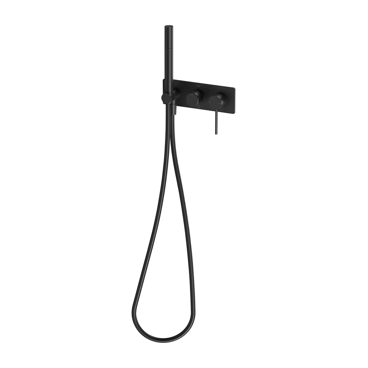 Vivid Slimline Wall Shower System - Matte Black