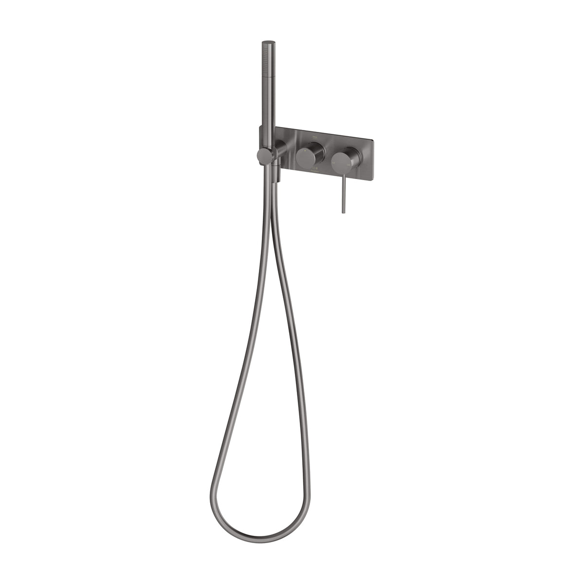 Vivid Slimline Wall Shower System - Brushed Carbon