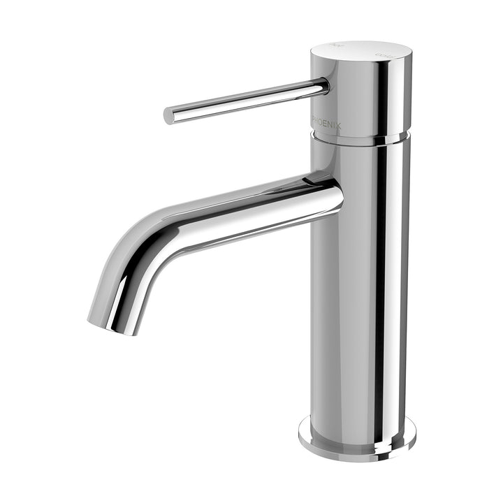 Vivid Slimline Basin Mixer Curved Outlet - Lead Free - Chrome