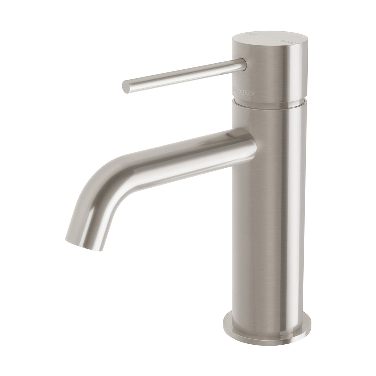 Vivid Slimline Basin Mixer Curved Outlet - Lead Free - Brushed Nickel