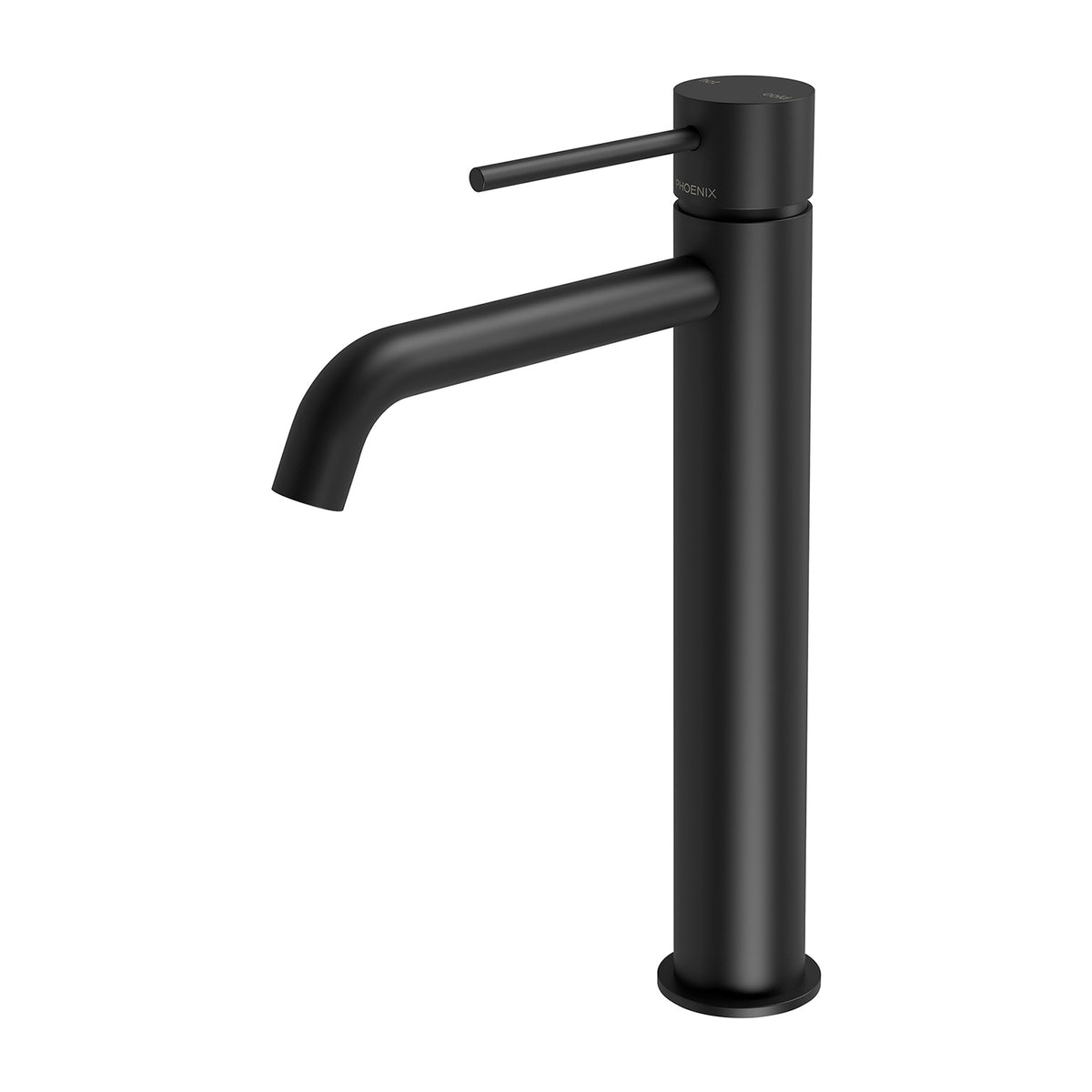 Vivid Slimline Vessel Mixer Curved Outlet - Lead Free - Matte Black