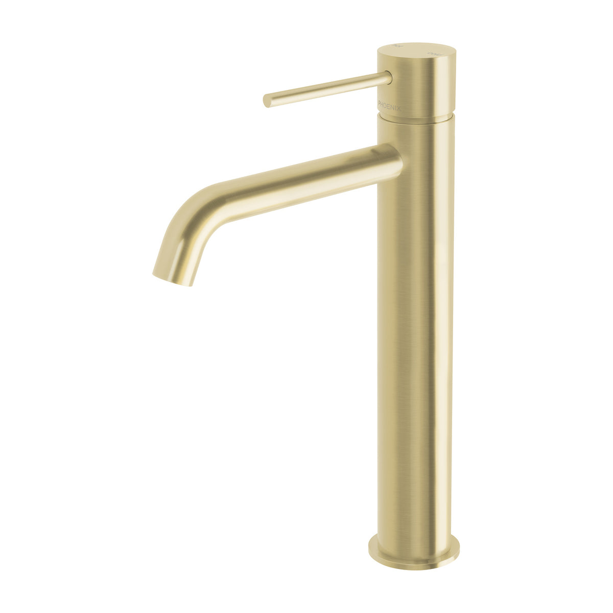 Vivid Slimline Vessel Mixer Curved Outlet - Lead Free - Brushed Gold