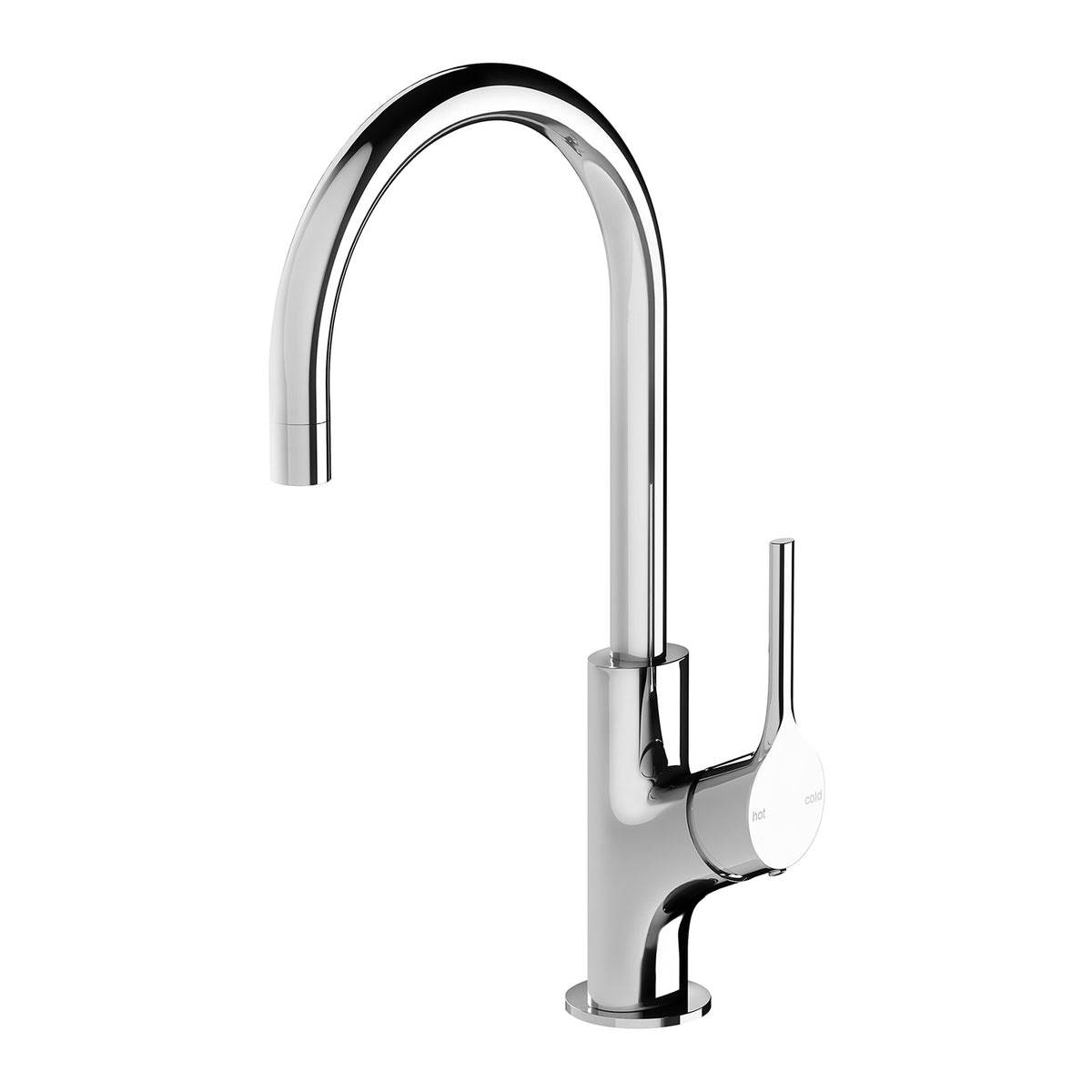 Vivid Slimline Oval Sink Mixer 160mm Gooseneck - Lead Free - Chrome