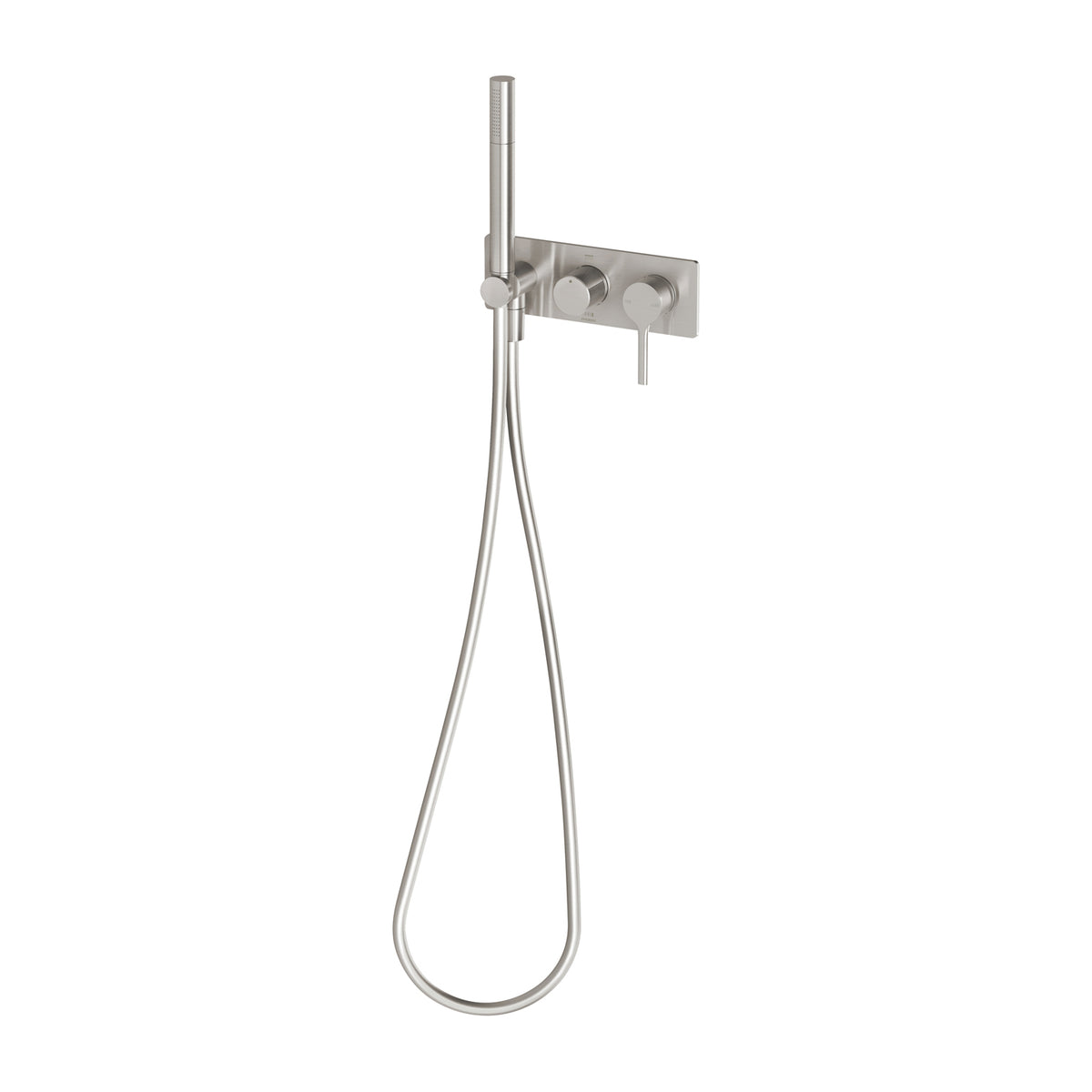 Vivid Slimline Oval Wall Shower System - Brushed Nickel