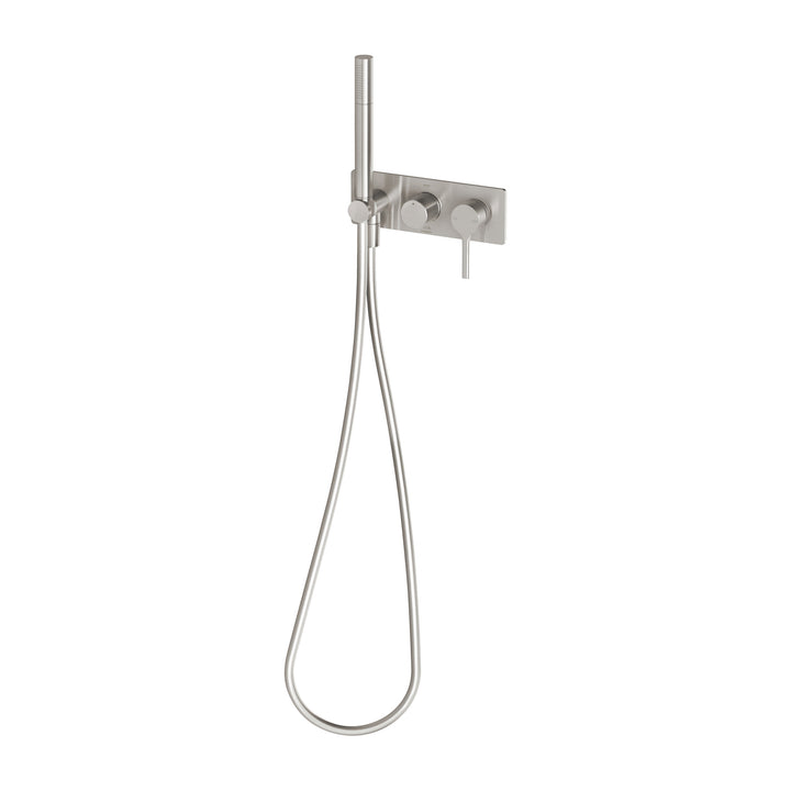 Vivid Slimline Oval Wall Shower System - Brushed Nickel