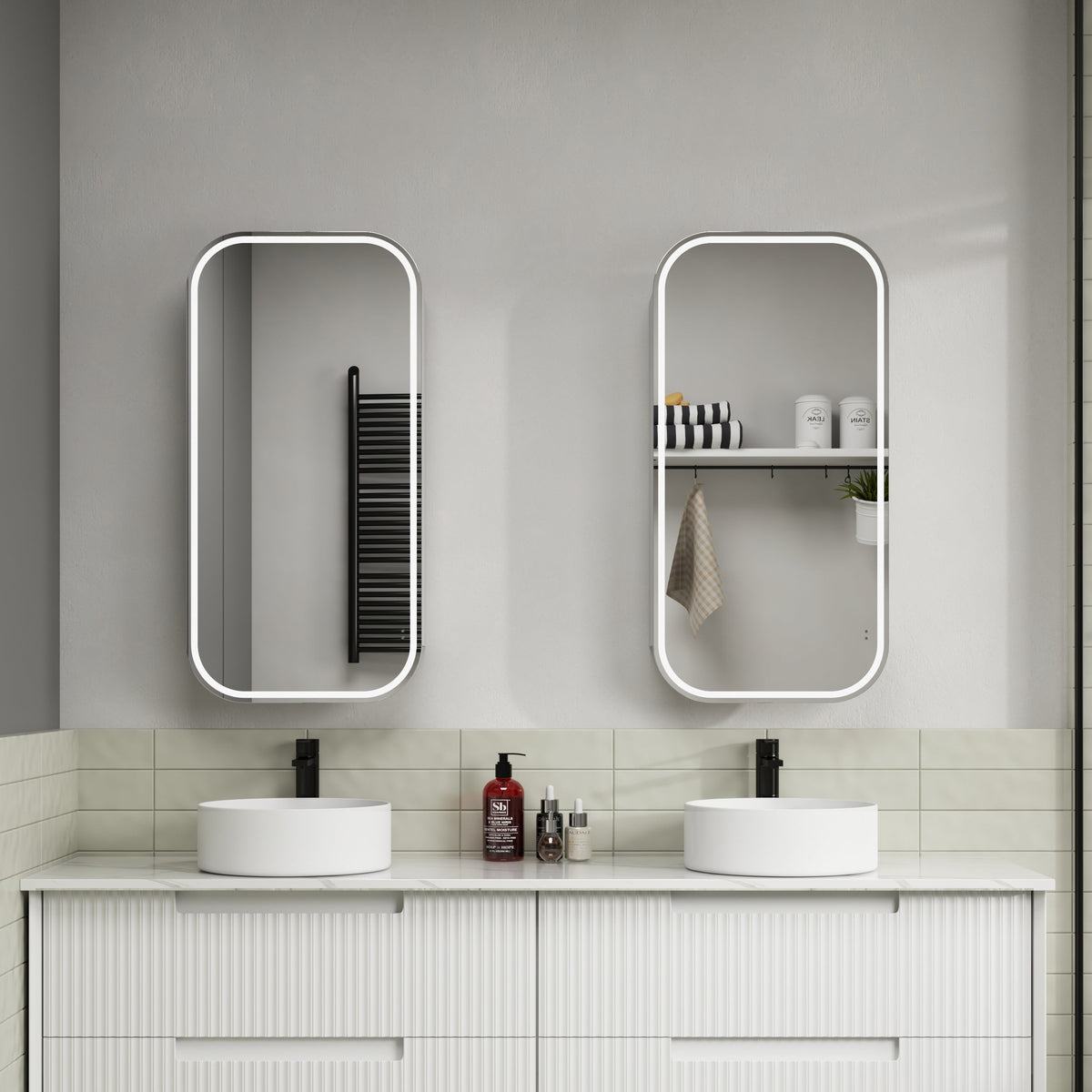 Vienna LED Shaving Cabinet - bathroom lifestyle (featured)