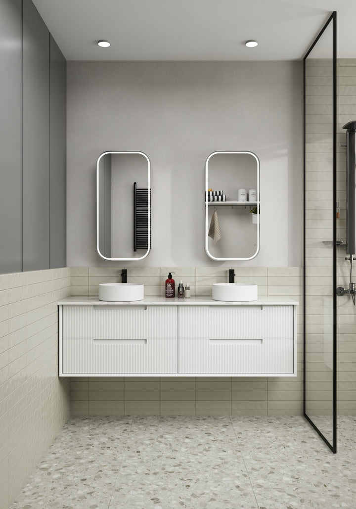 Vienna LED Shaving Cabinet - lifestyle with door open