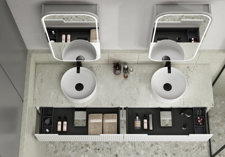 Vienna LED Shaving Cabinet - bathroom lifestyle wide
