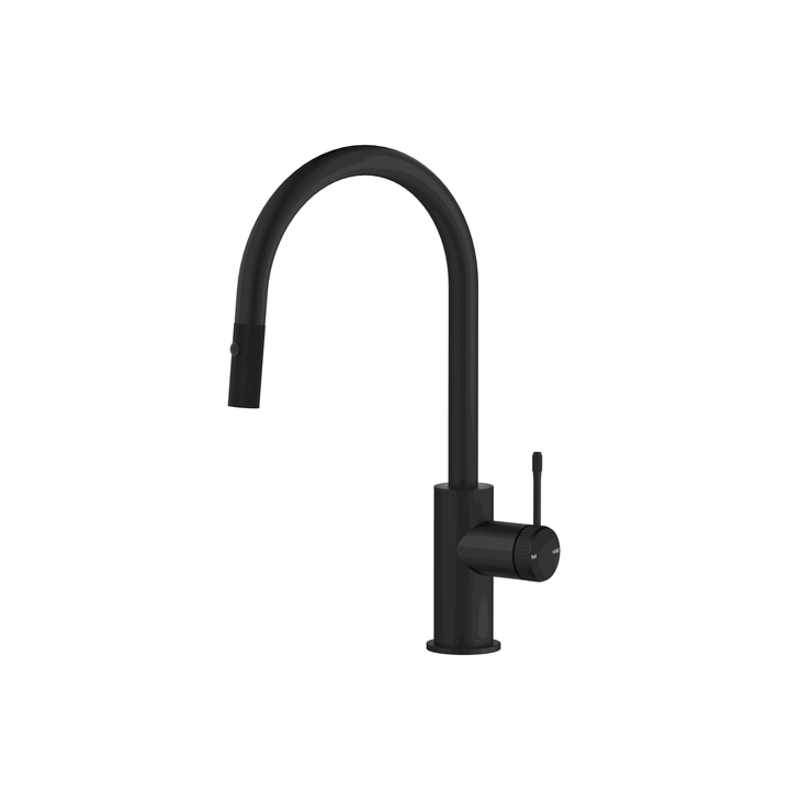 Mica Fluted Pull-Out Sink Mixer - Black