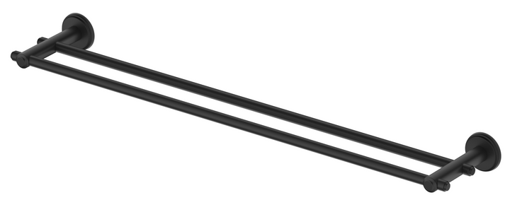 Mica Heritage Double Towel Rail - 800mm - Black