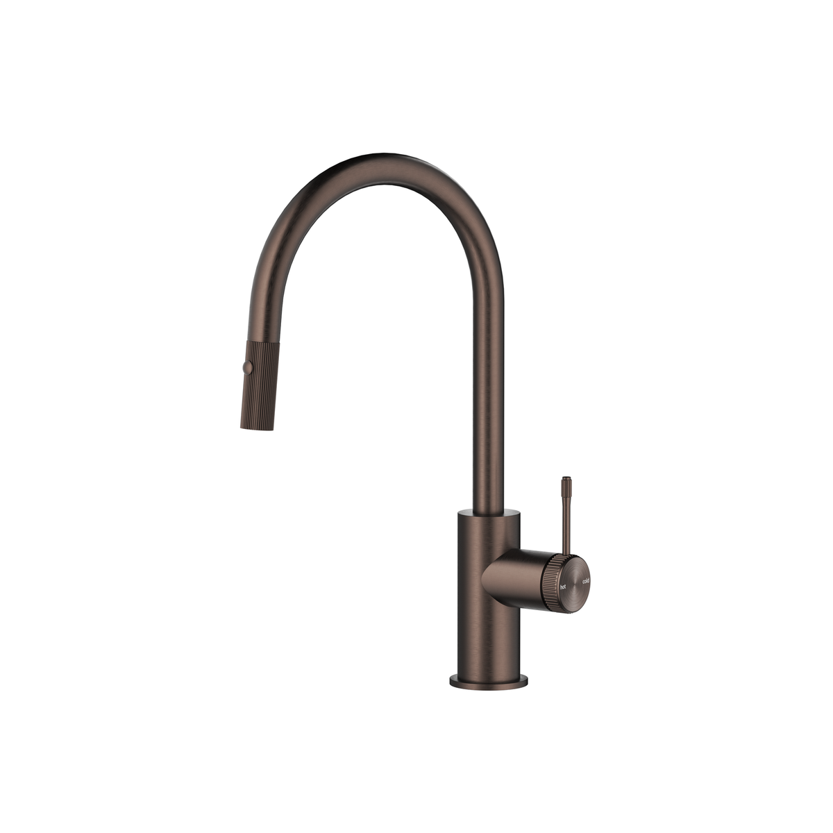 Mica Fluted Pull-Out Sink Mixer - Dusk Bronze
