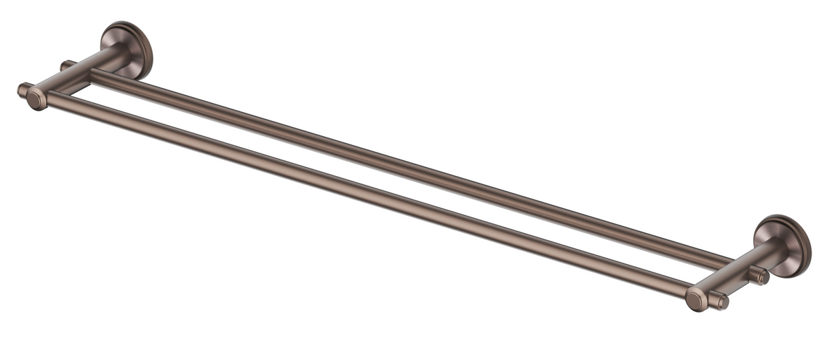 Mica Heritage Double Towel Rail - 600mm - Dusk Bronze