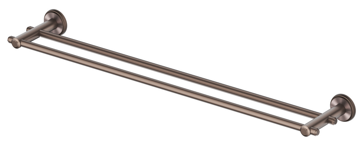 Mica Heritage Double Towel Rail - 800mm - Dusk Bronze