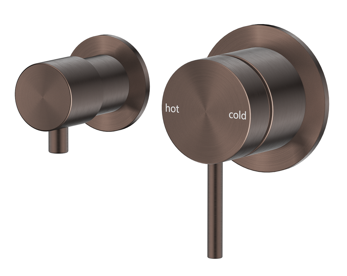 Mica Shower Mixer Diverter - Sideways - TRIM KIT ONLY - Dusk Bronze - side view