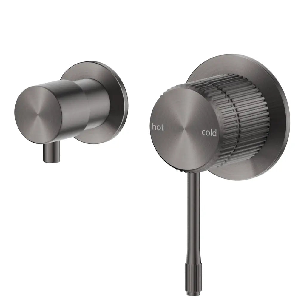 Mica Fluted Shower Mixer Diverter - Sideways