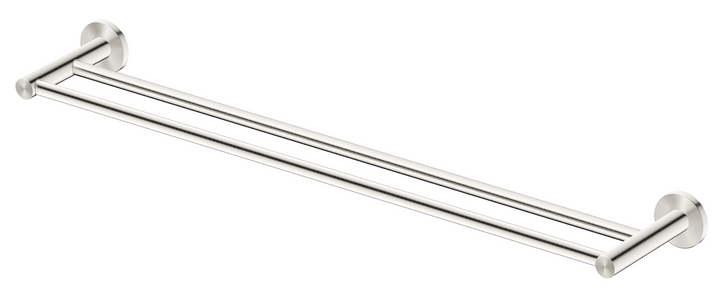 Mica Double Towel Rail - 800mm - Brushed Nickel