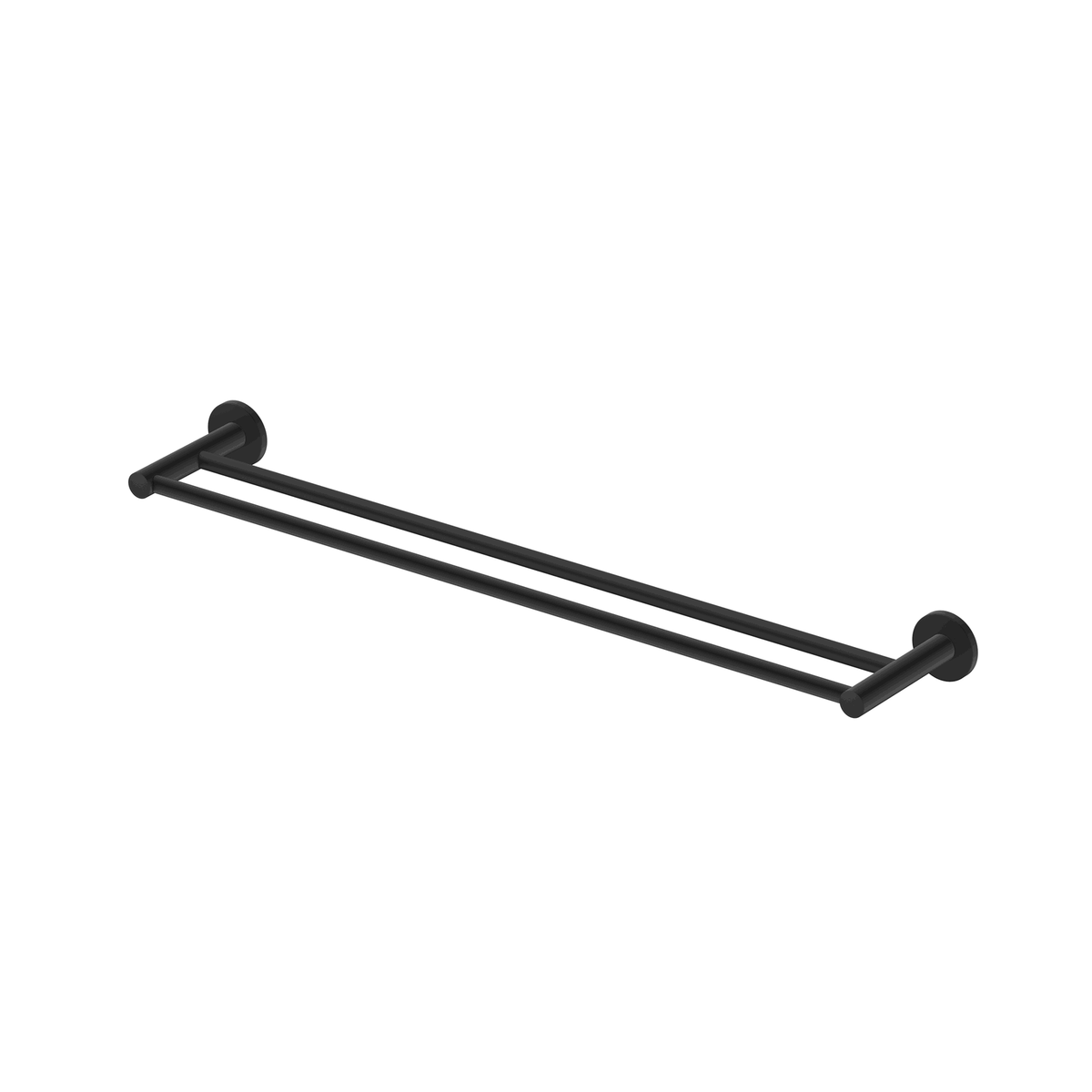 Mica Double Towel Rail - 800mm - Matte Black