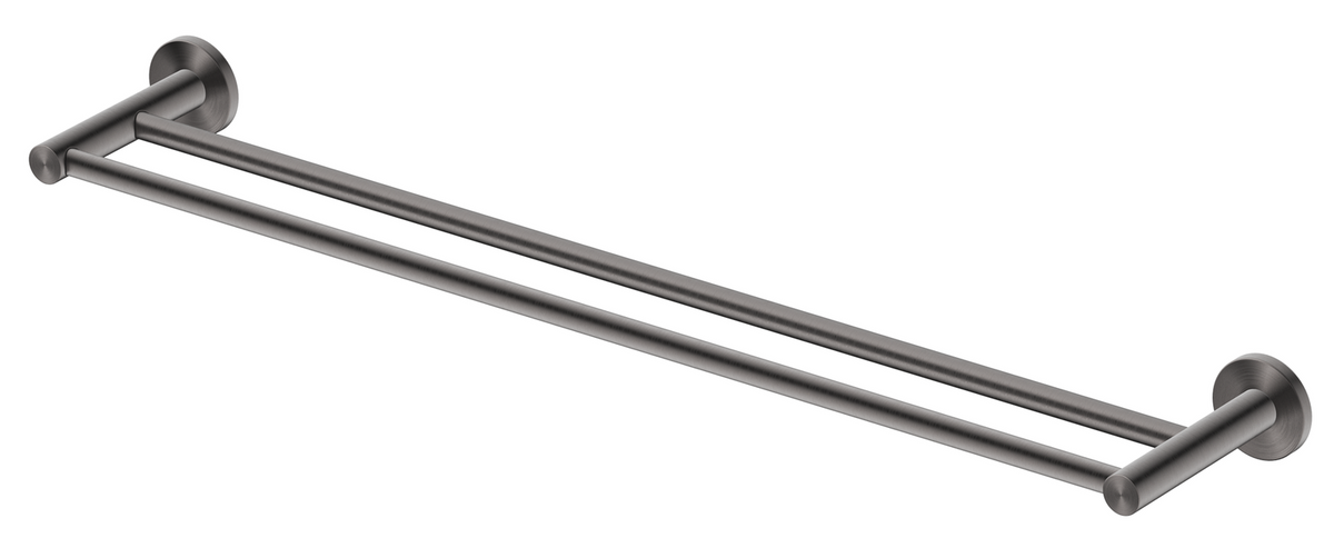 Mica Double Towel Rail - 800mm - Gunmetal