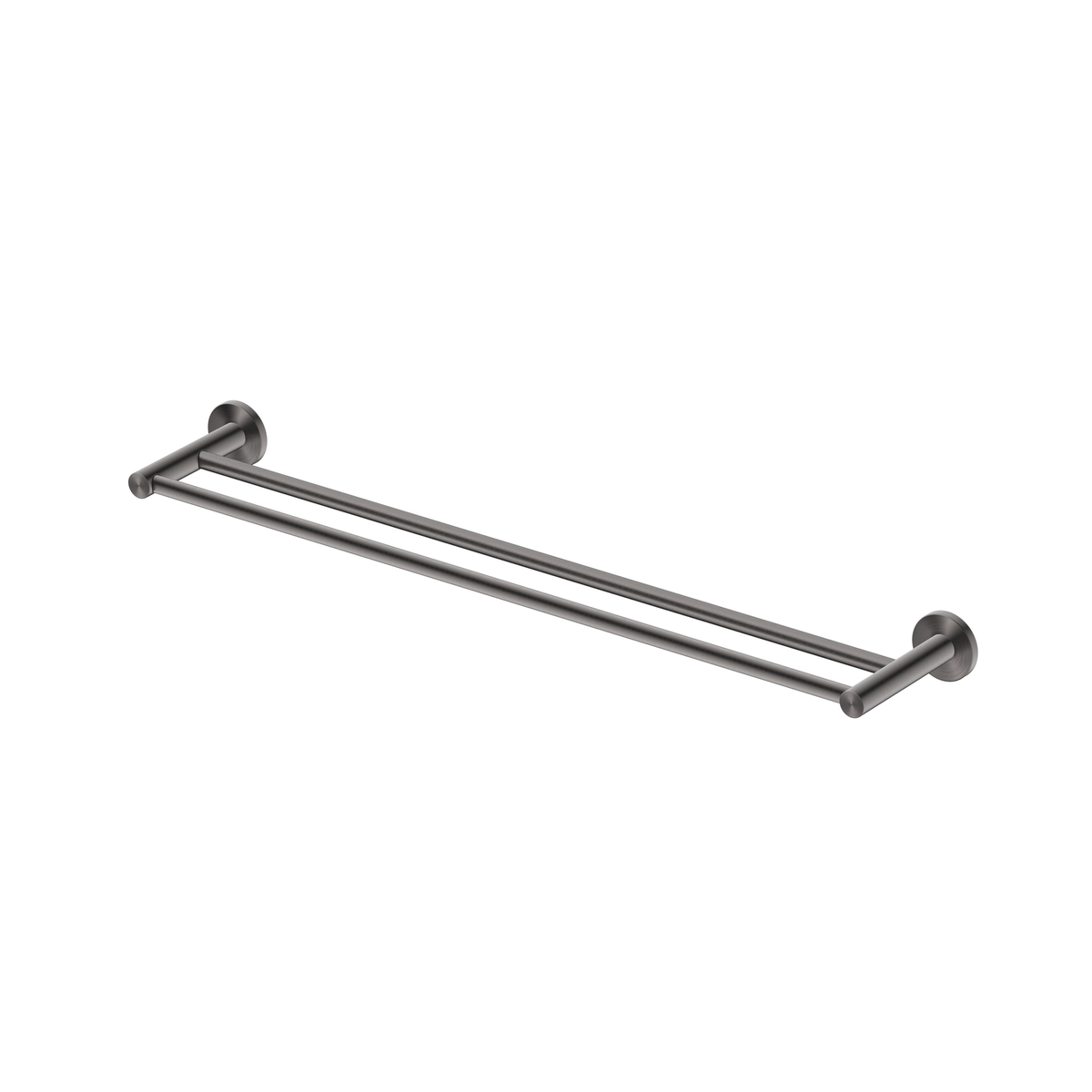 Mica Double Towel Rail - 800mm - Brushed Gunmetal
