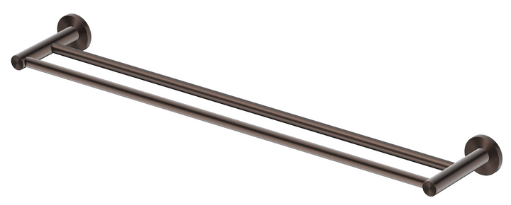Mica Double Towel Rail - 800mm - Dusk Bronze