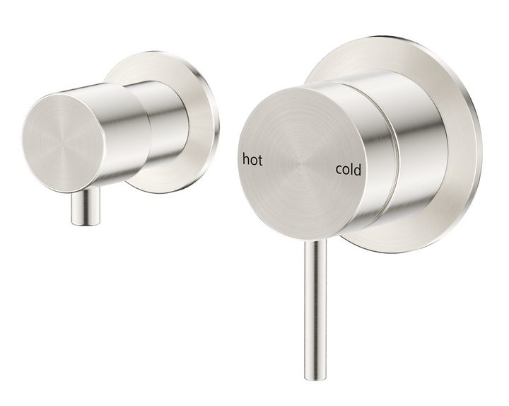 Mica Shower Mixer Diverter - Sideways - TRIM KIT ONLY - Brushed Nickel - side view