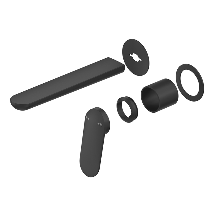 Bella Vista Lantra Wall-Spout Combo - 2P - Trim Kit Only - Black