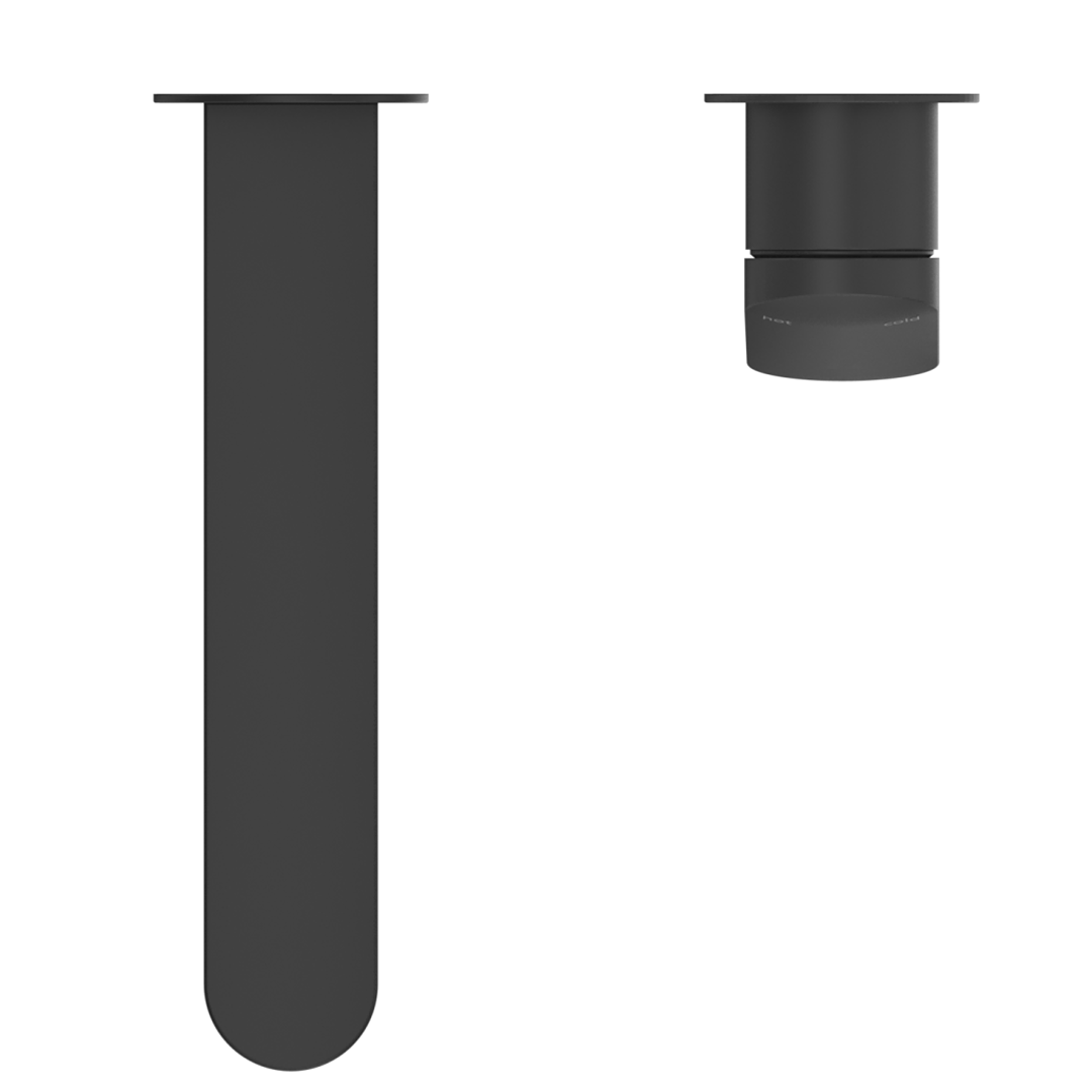 Bella Vista Lantra Wall-Spout Combo - 2P - Trim Kit Only - Black