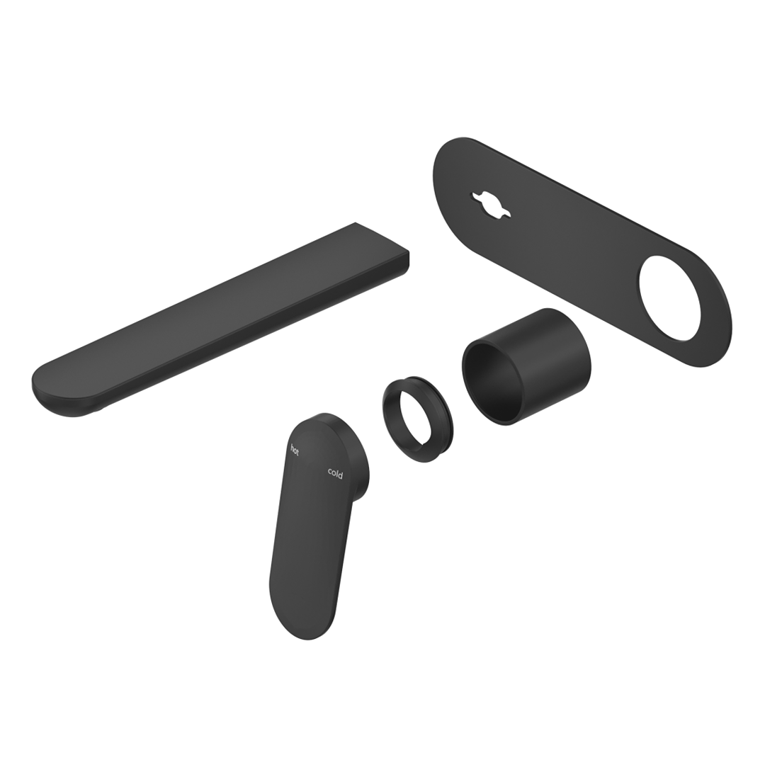 Bella Vista Lantra Wall-Spout Combo - 1P - Trim Kit Only - Black
