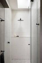 Load image into Gallery viewer, Round Wall Shower Curved Arm 400mm - Shadow Gunmetal Meir
