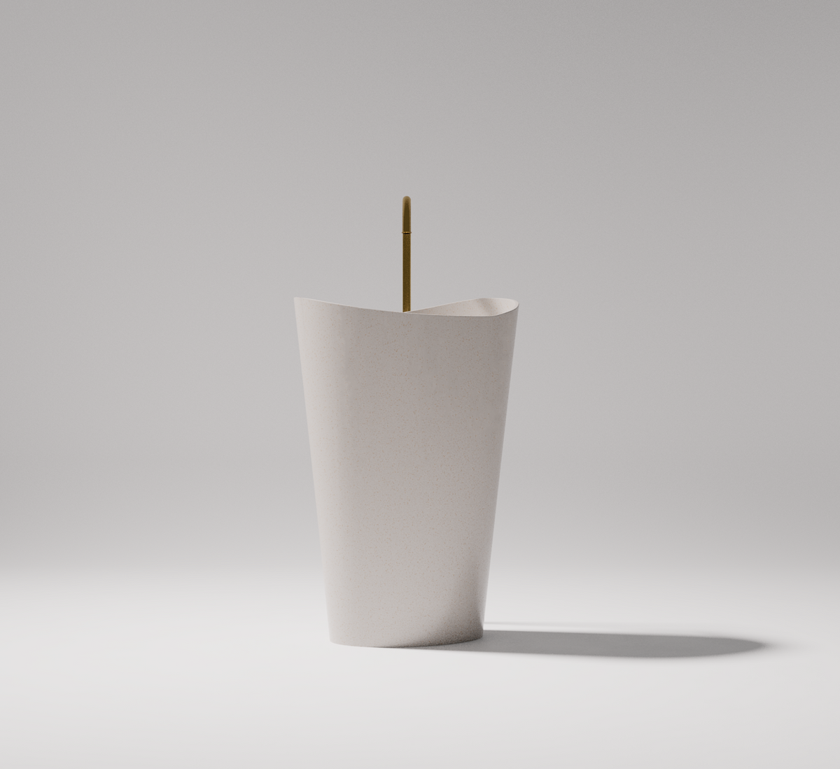 Wave above counter basin — front view