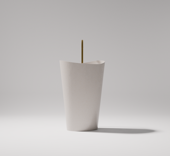 Wave above counter basin — front view