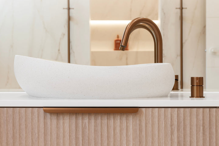 Oppen Edge-Pull 300mm Cabinet Handle (Brushed) - Lustre Bronze