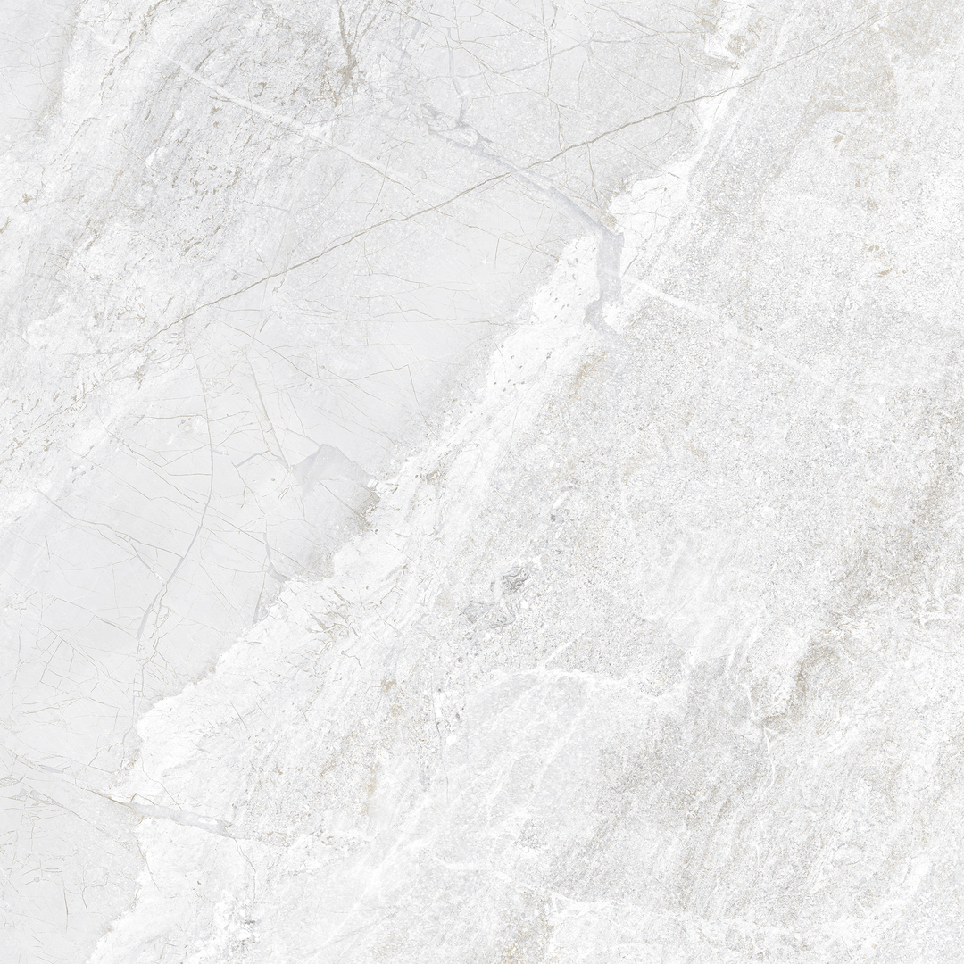Agathos White Porcelain Tile tile face, 600 x 600 mm
