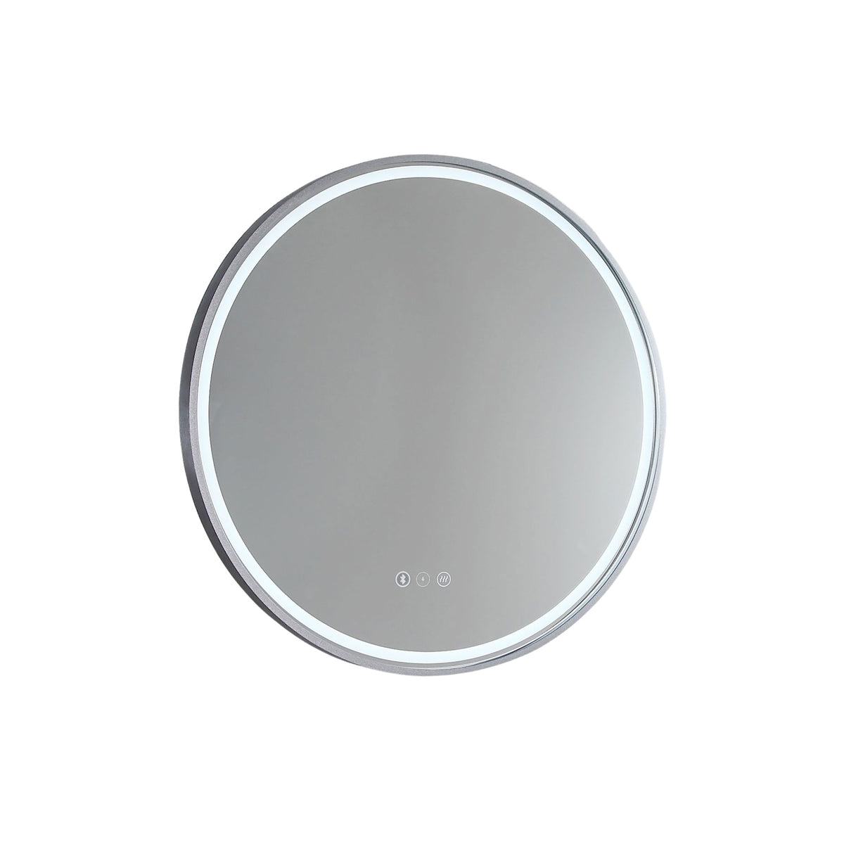 Sphere LED Mirror with Demister and Bluetooth Speakers Brits Nickel