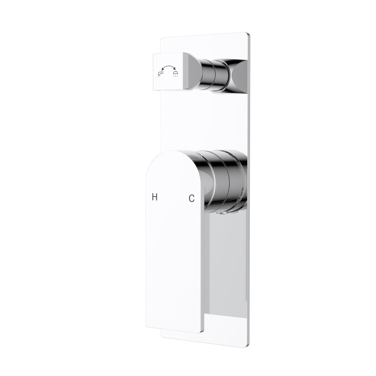 Ruki Wall Mixer Diverter - Chrome