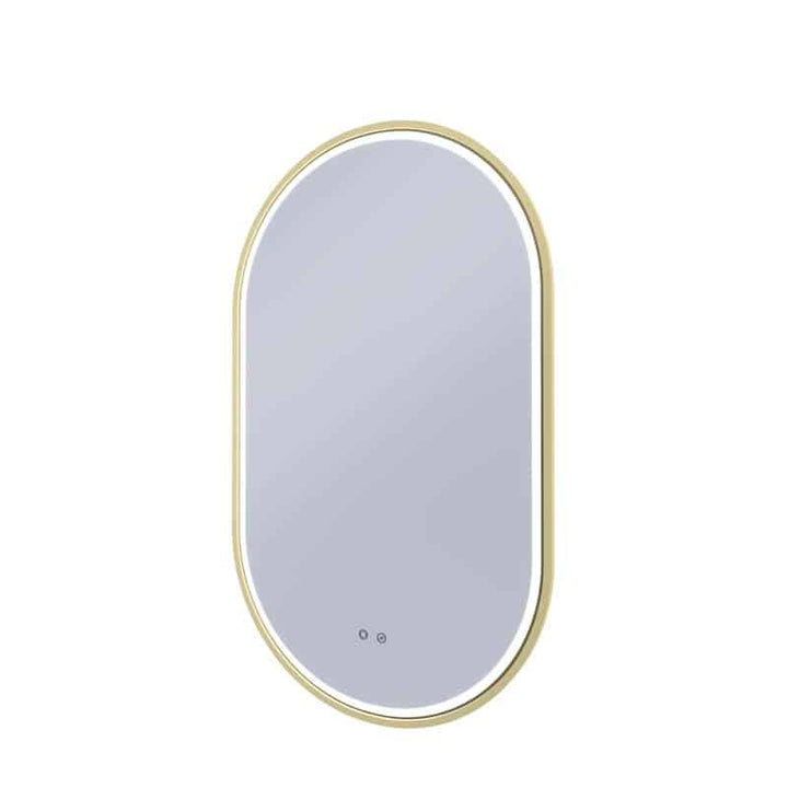 Gatsby LED Mirror with Demister and Portable Magnifier Baltic Brass product view 2