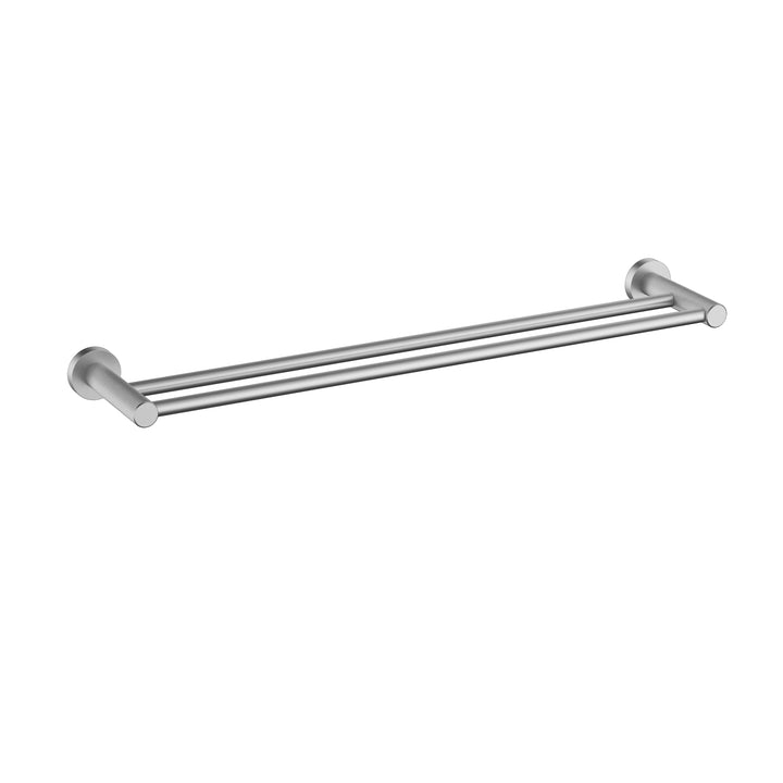 Linie Double Towel Rail 800mm - Brushed Nickel