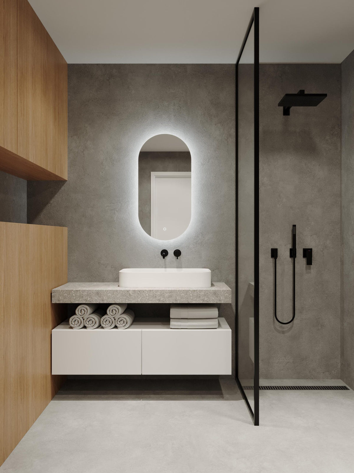 O Series Oval LED Mirror lifestyle view