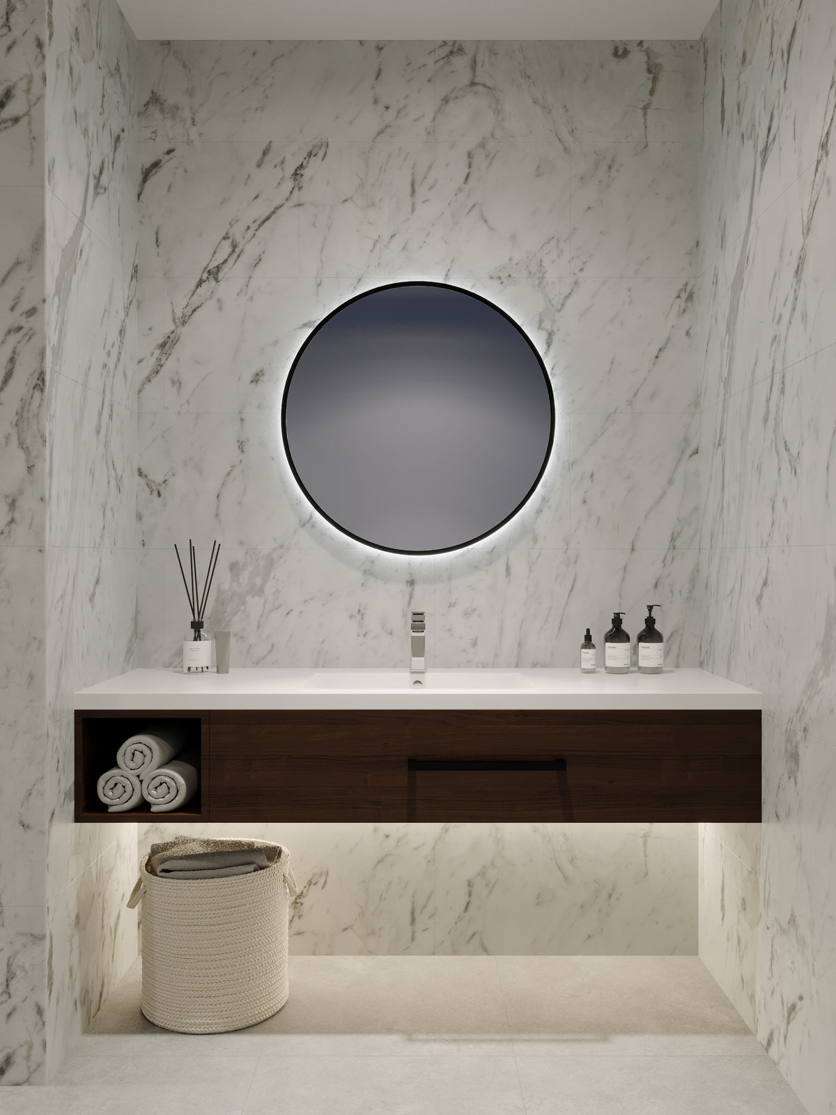 S Series Round LED Mirror Smoked Glass product view 2