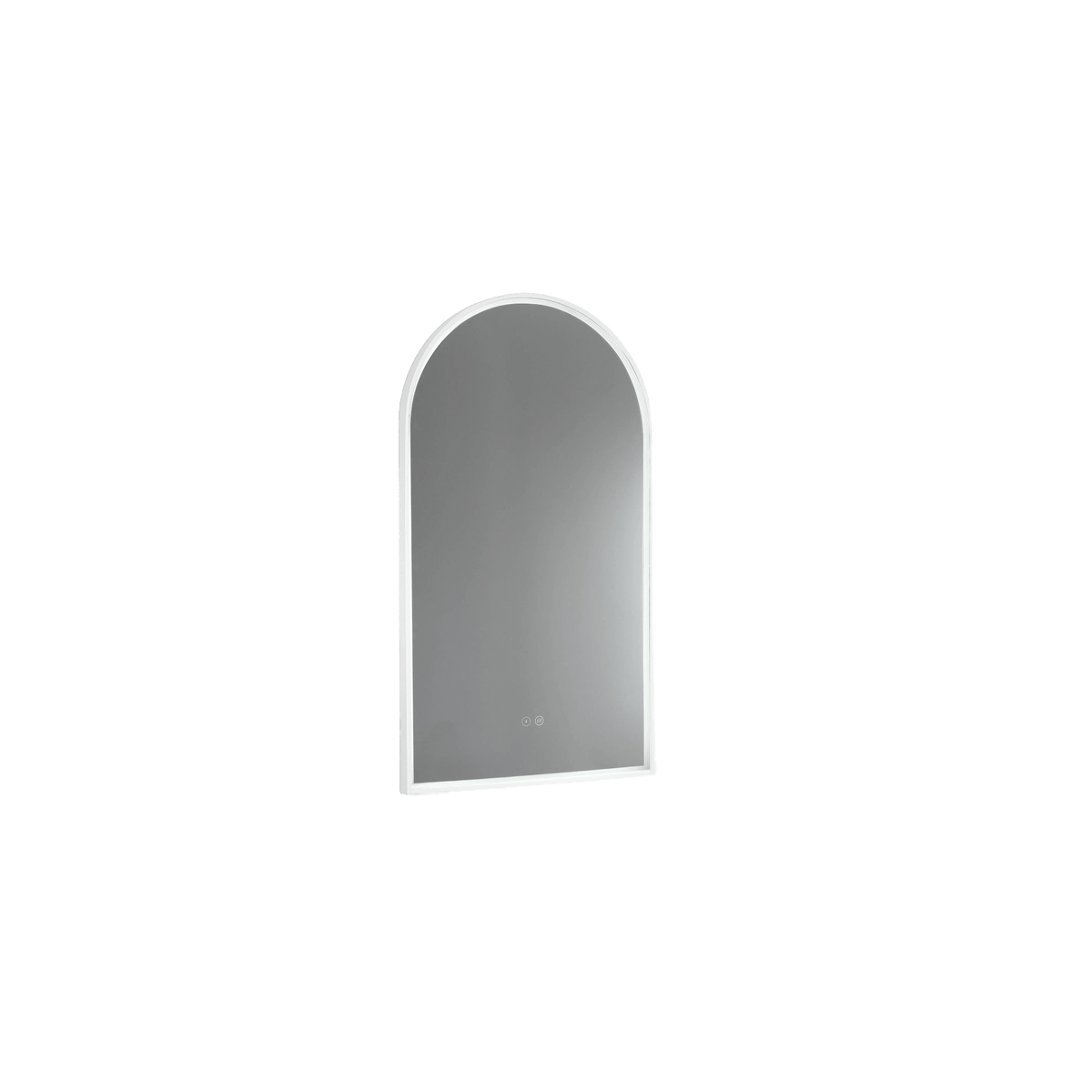 Arch LED Mirror with Demister and Portable Magnifier Milano White detail view